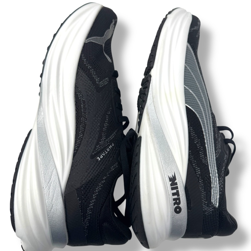 PUMA Magnify Nitro 2 Black Silver Men's Running Shoes Size 8 - Picture 5 of 9